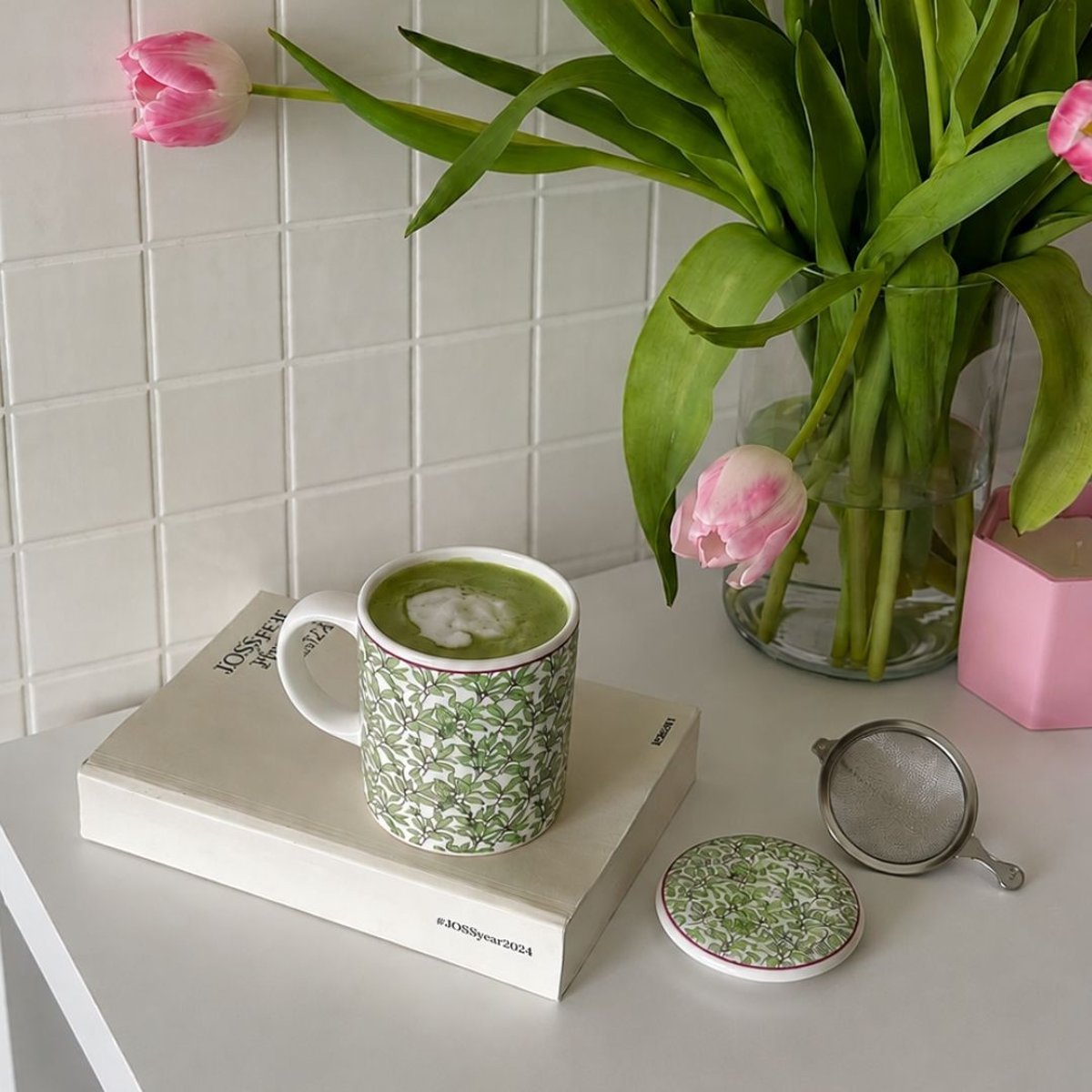 Tisanière avec filtre & couvercle, LATTE LOVERS vert, ARTIME