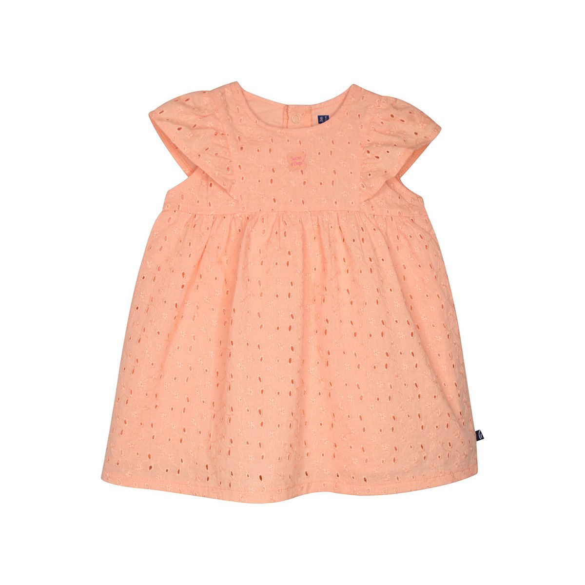 Robe louise voile manches courtes bebe orange, SUCRE D'ORGE