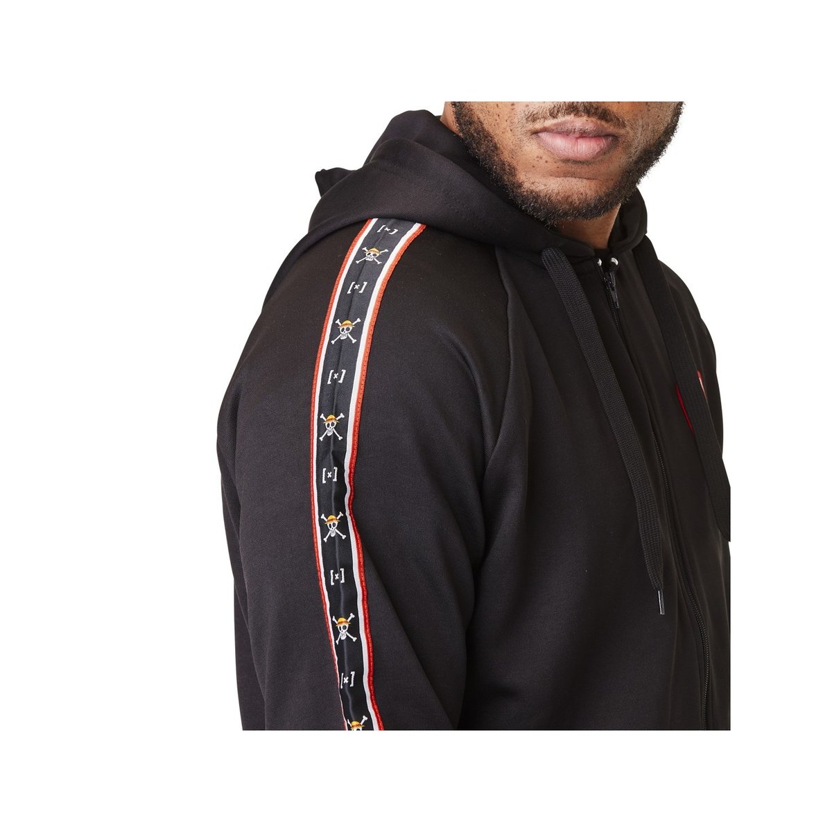 Sweat à capuche avec zip One Piece Luffy noir, CAPSLAB