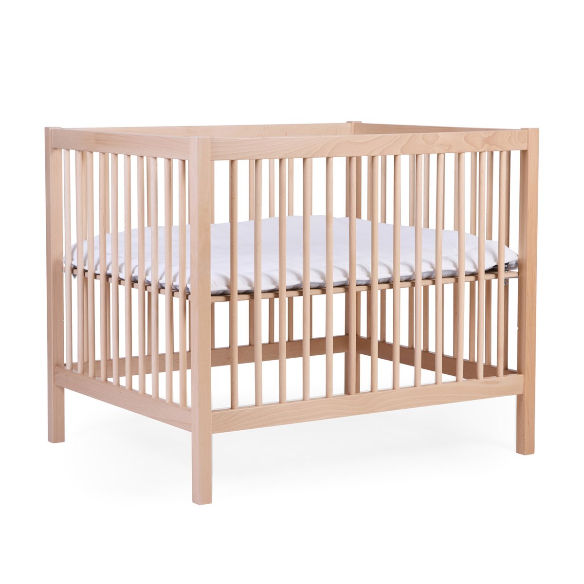 Parc pour bébé en bois + roues 95x75 cm PARC 98 naturel, CHILDHOME