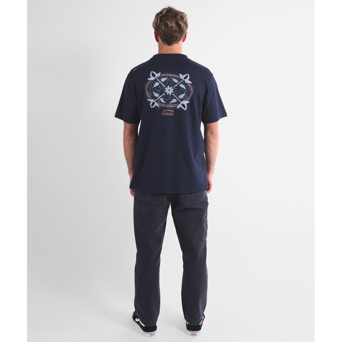 Tee-shirt manches courtes coton bio FILLED deep marine, OXBOW