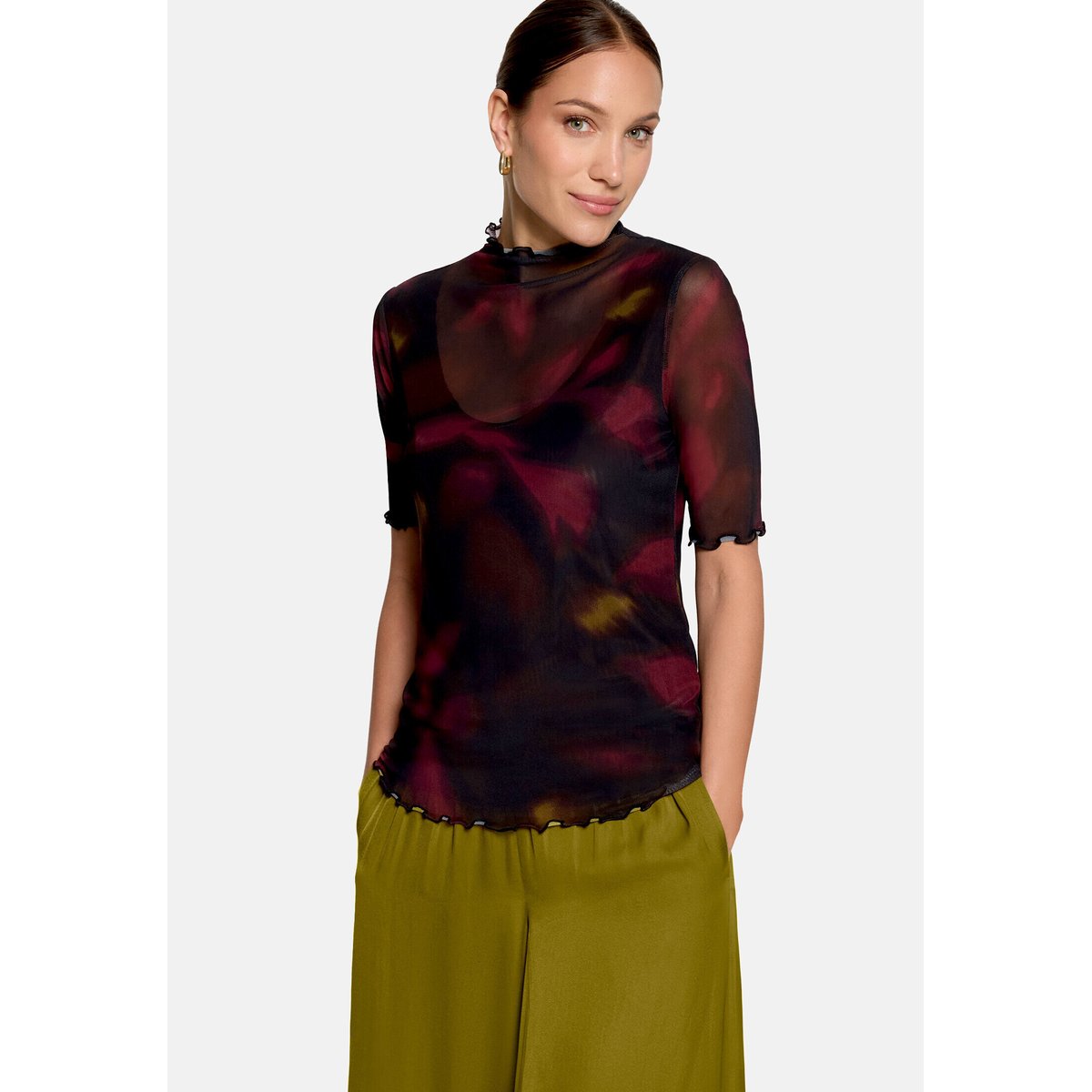 T-shirt à motifs black/dark red, ZERO