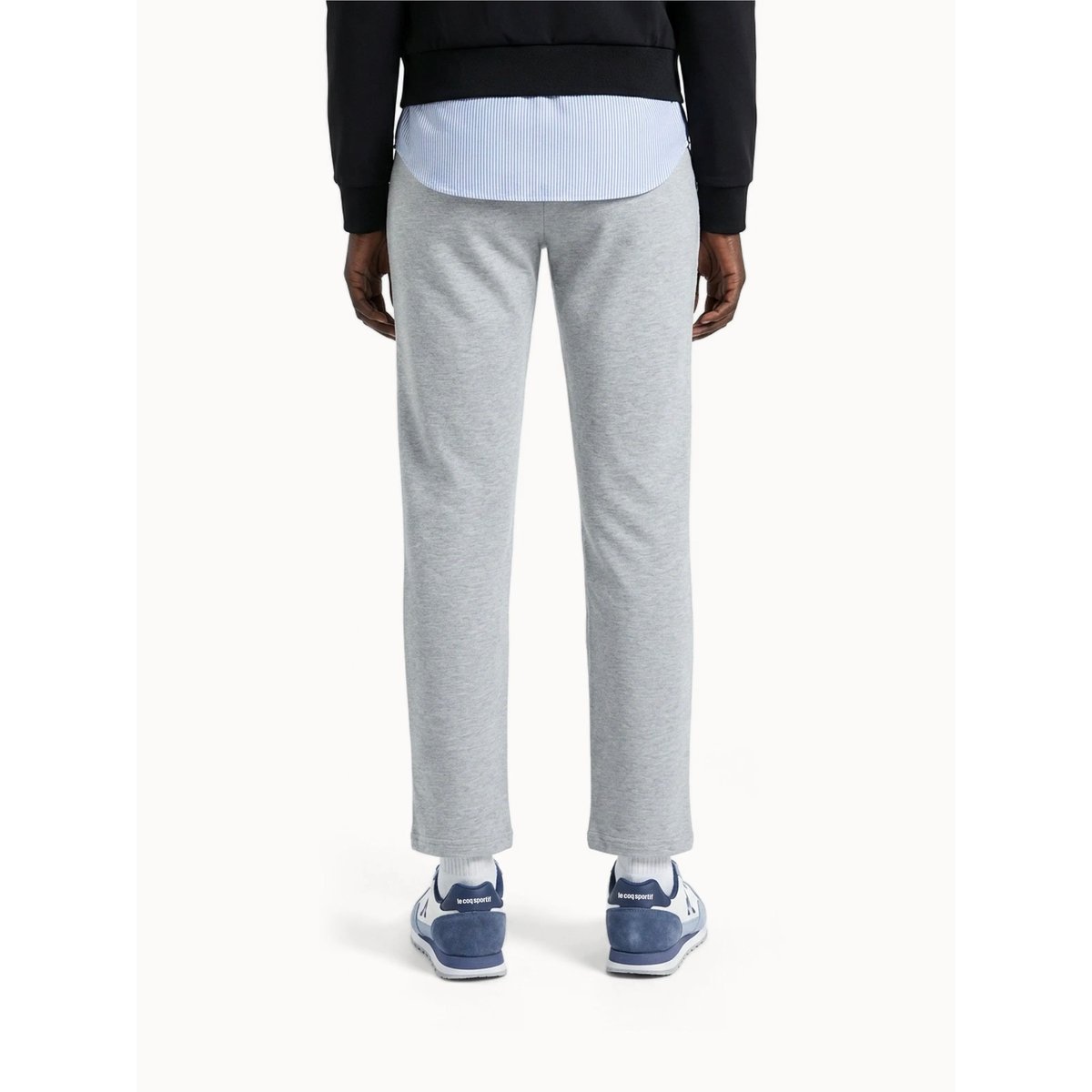 Pantalon large Essentiel en molleton léger Essentiels ton/ton gris chiné clair, LE COQ SPORTIF