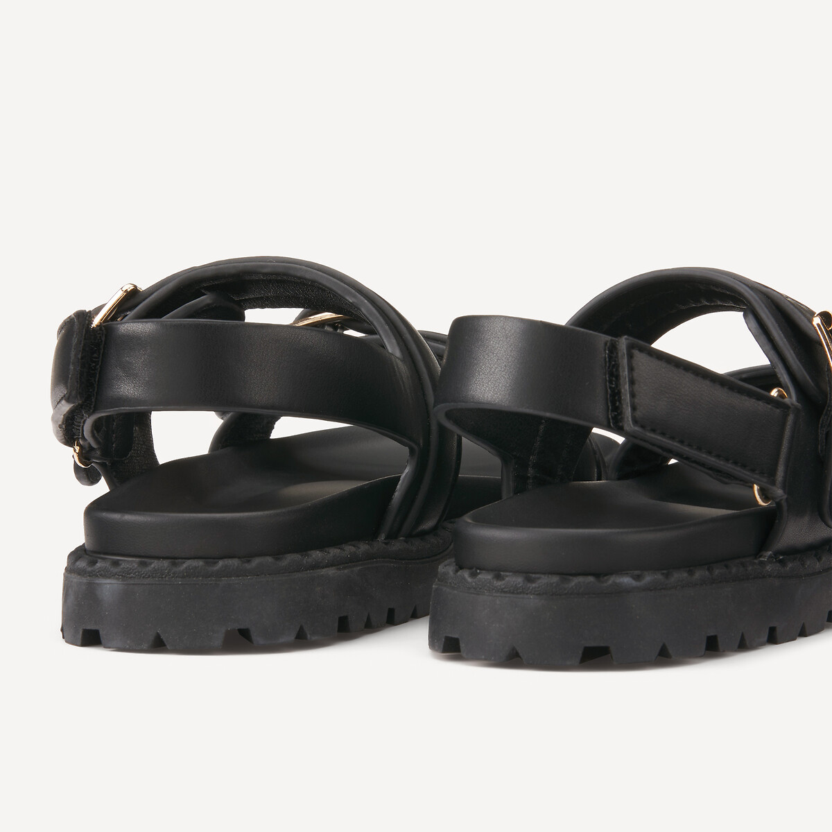 Kids Double Buckle Sandals black, LA REDOUTE COLLECTIONS