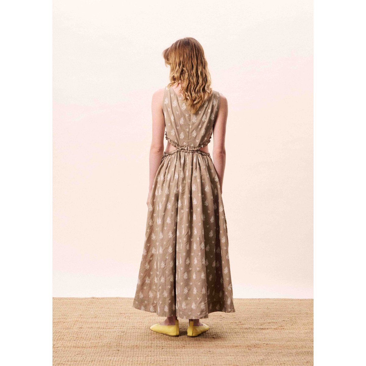 Robe longue STELLARIA marron glace, FRNCH