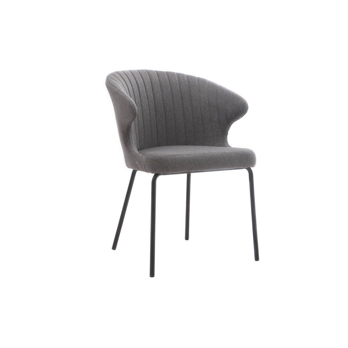 Chaise design en velours pieds métal REQUIEM bleu marine, MILIBOO