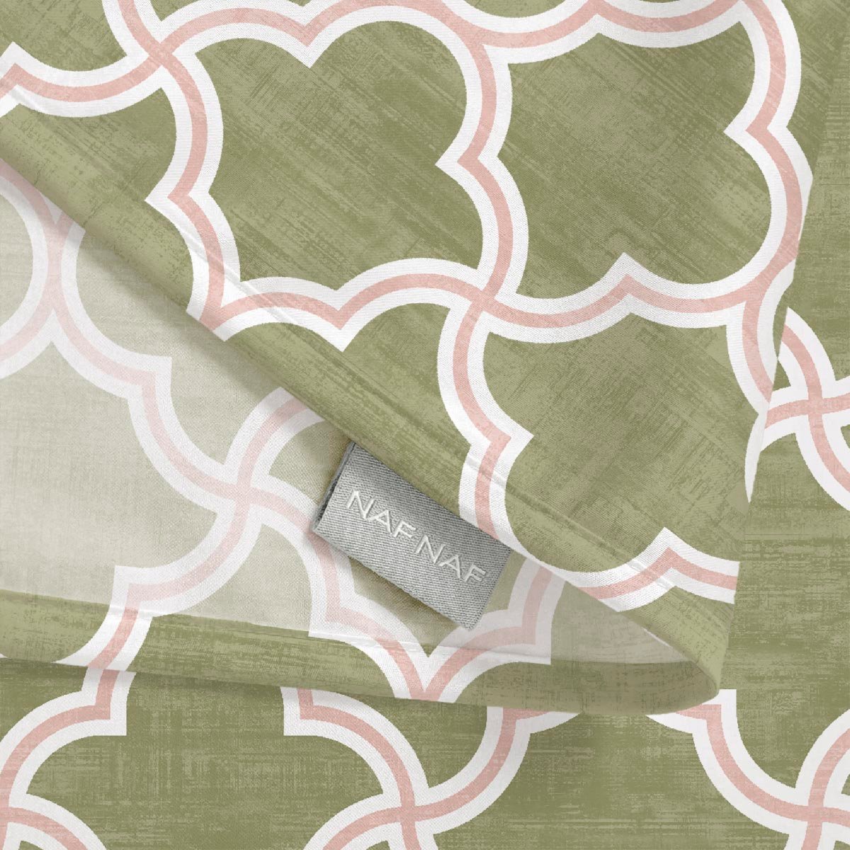 Nappe anti-taches Damasco - 100% coton - vert, NAF NAF HOME