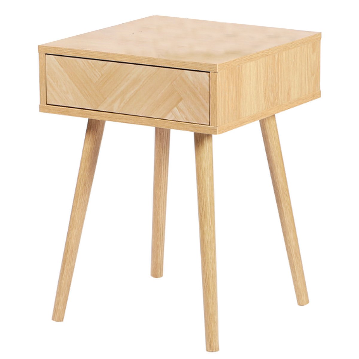 Table de chevet bois 1 tiroir 40x40x55cm bois, WADIGA