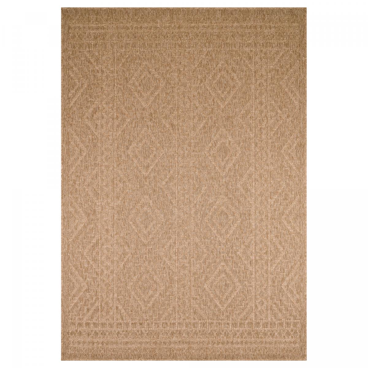 Tapis extérieur tissé kilim rectangle JUTE ART 3 beige, UN AMOUR DE TAPIS