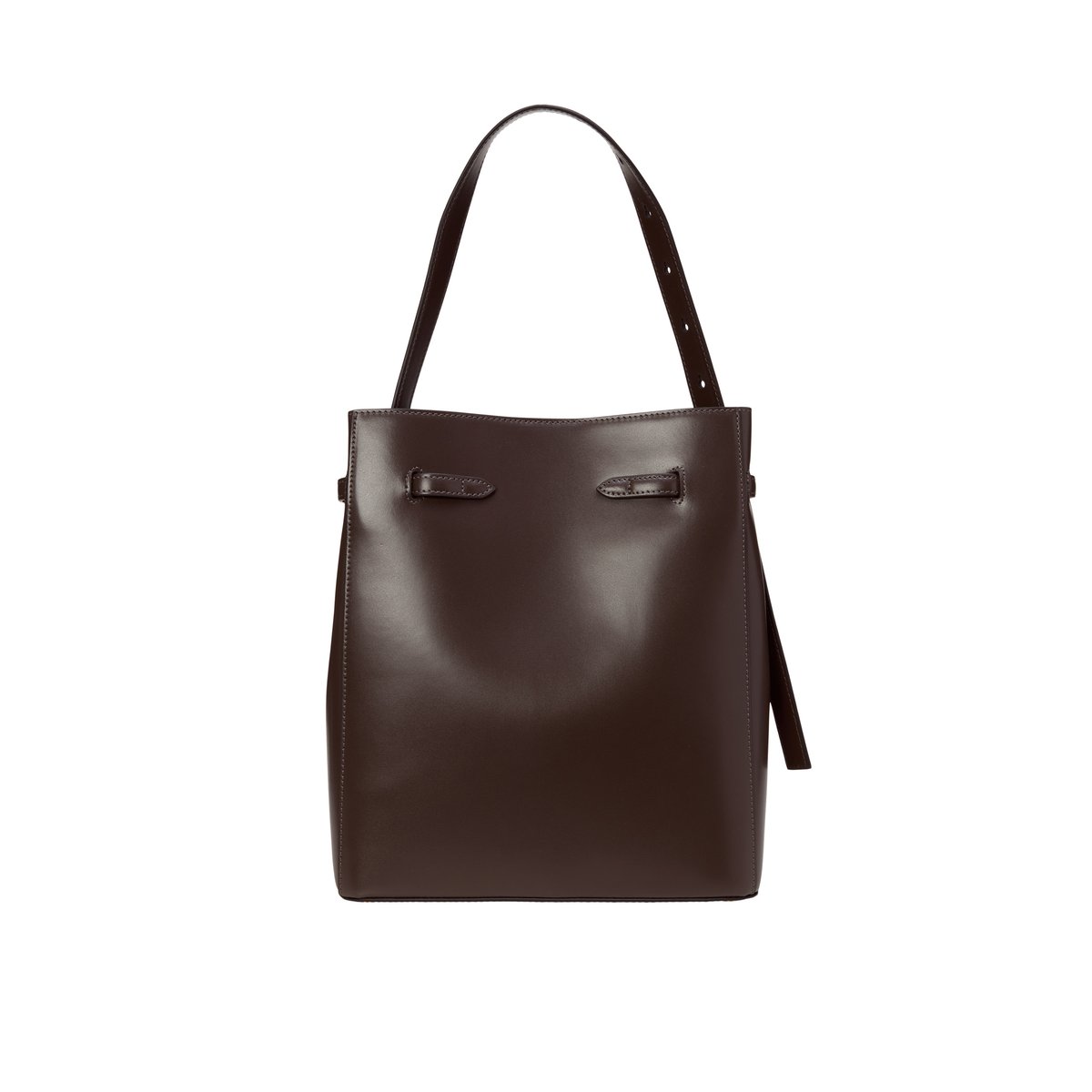 Hobo Bag moyen en cuir de vache noble marron foncé, MARC O'POLO