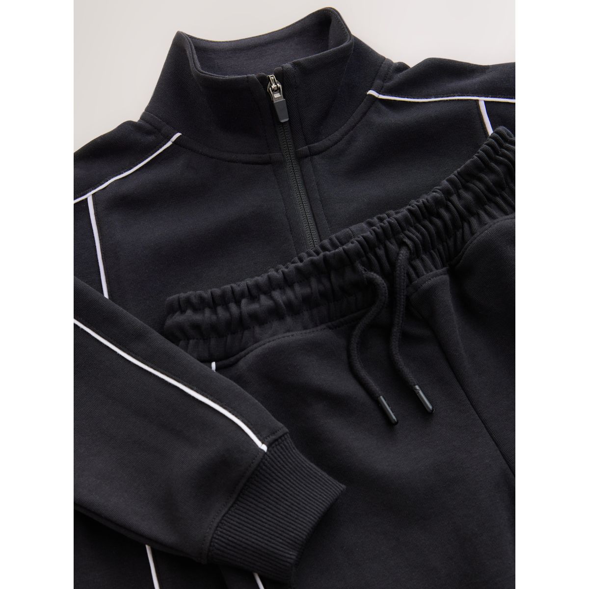 Pantalon de jogging et haut sport zippé noir, NEXT