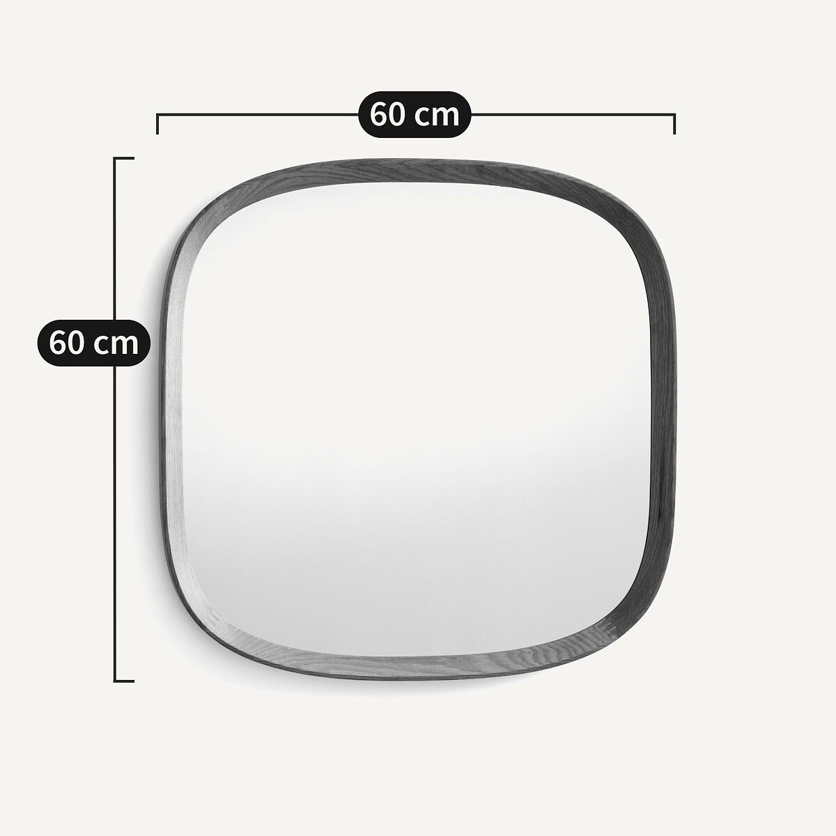 Miroir organique chêne massif, H60cm, Orion naturel, AM.PM