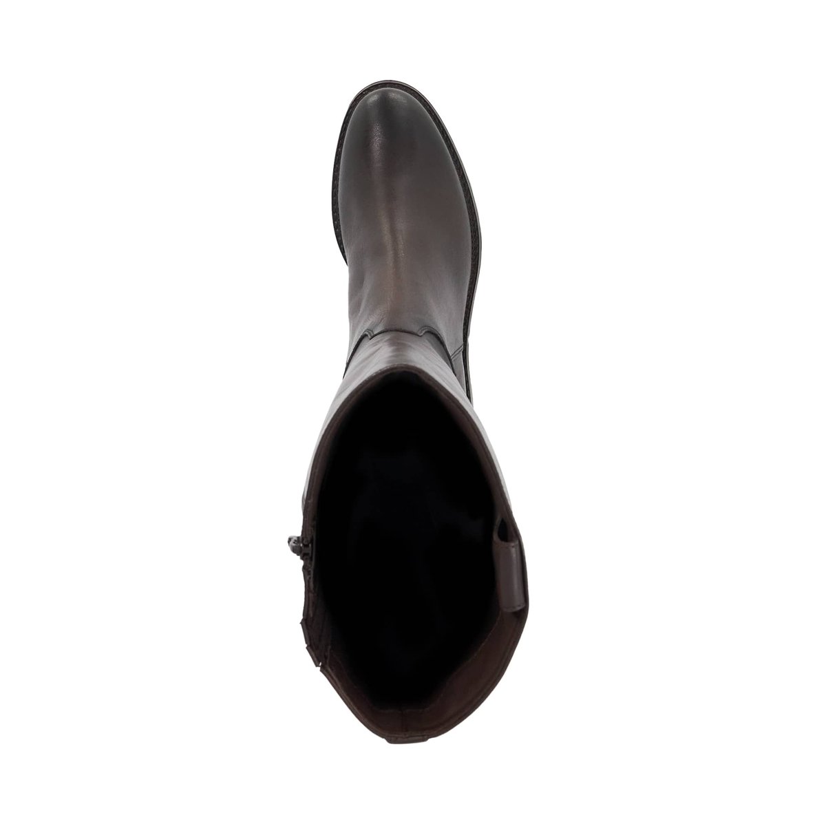 Bottes au genou en cuir à boucle - TABBEY brown-leather, DUNE LONDON