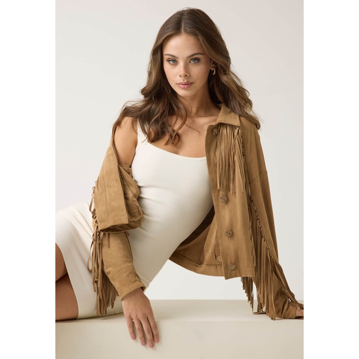 Robe Bandage Courte blanc, GUESS