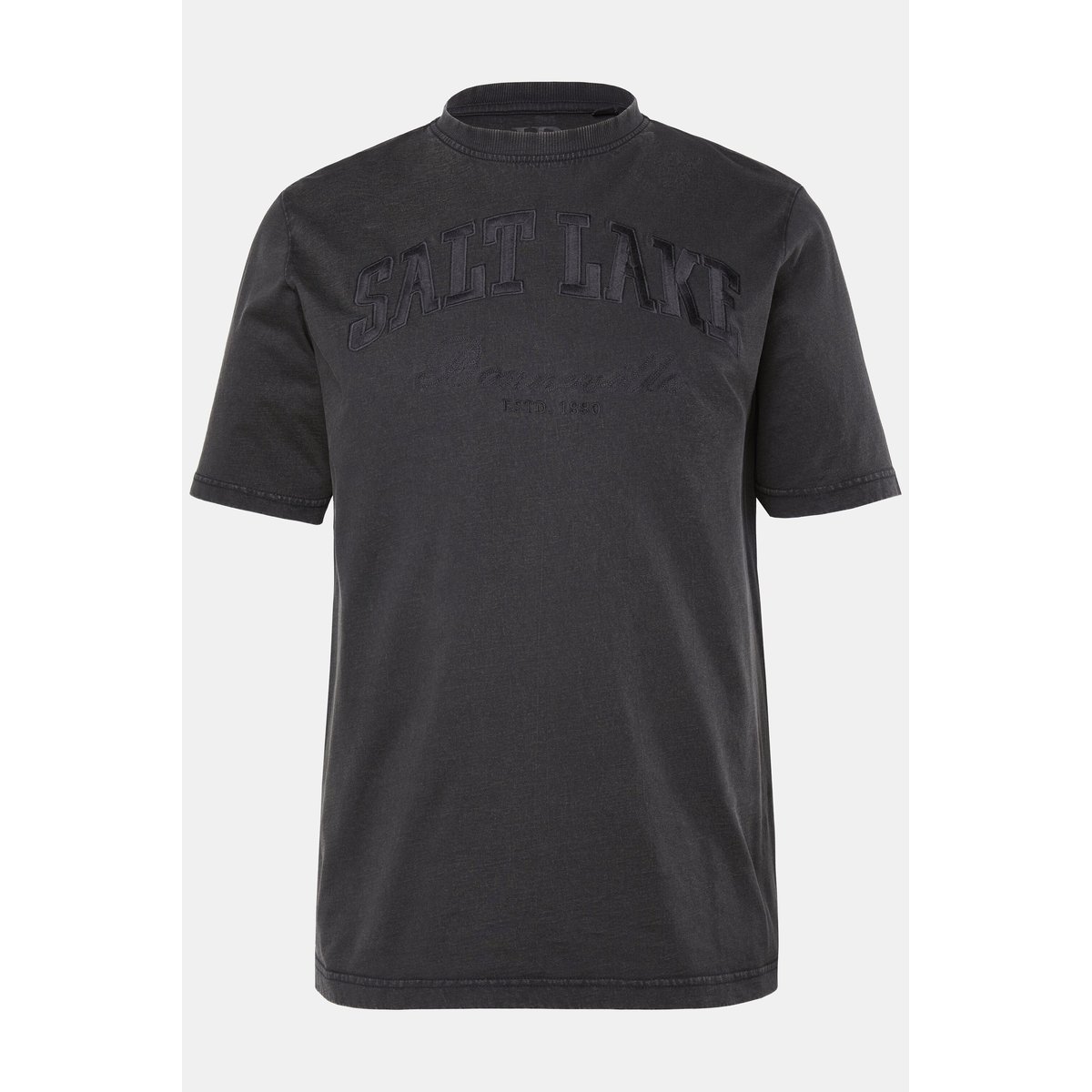 T-shirt, manches courtes et imprimé poitrine noir, JP1880