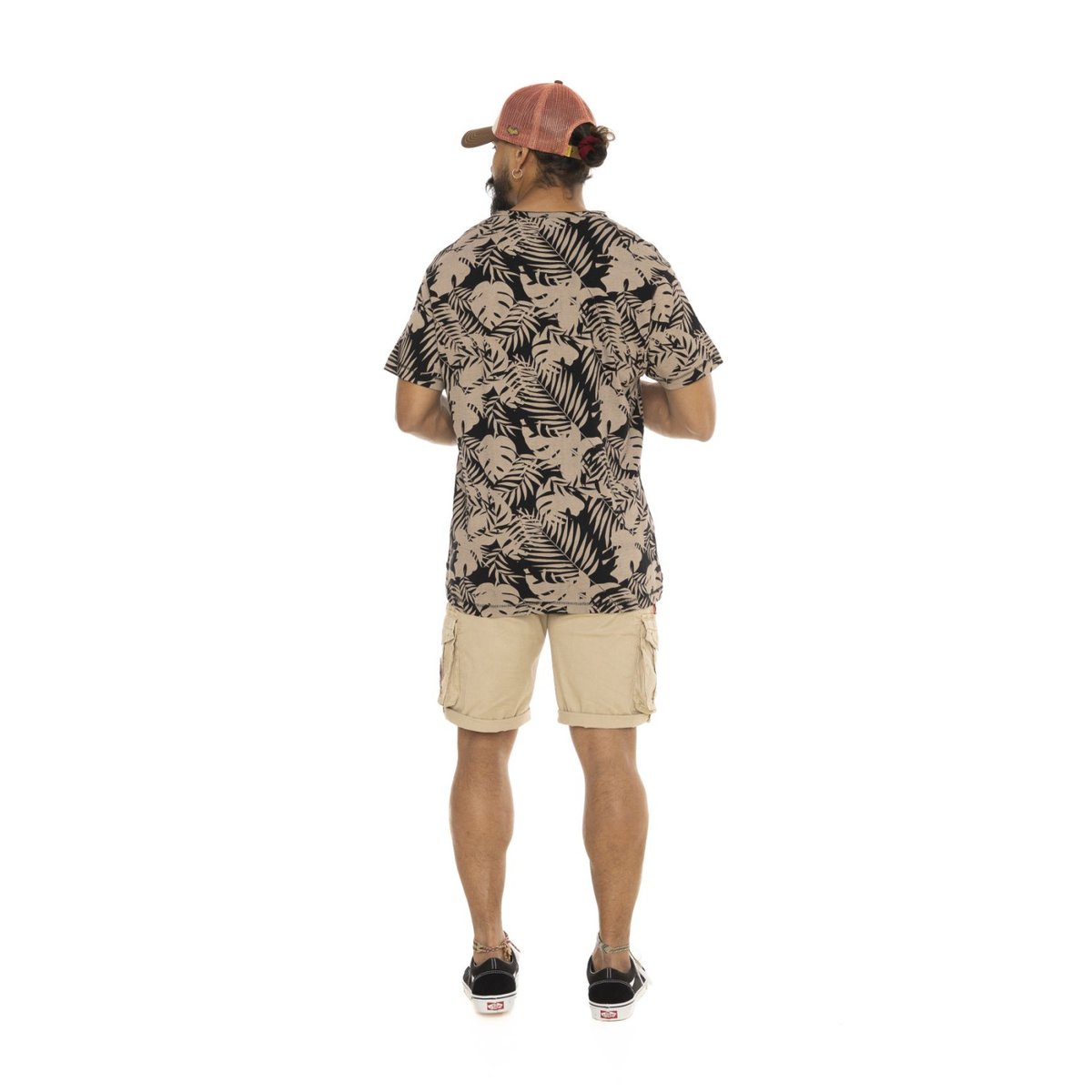 T-shirt en coton Ron beige/noir/blanc, VON DUTCH
