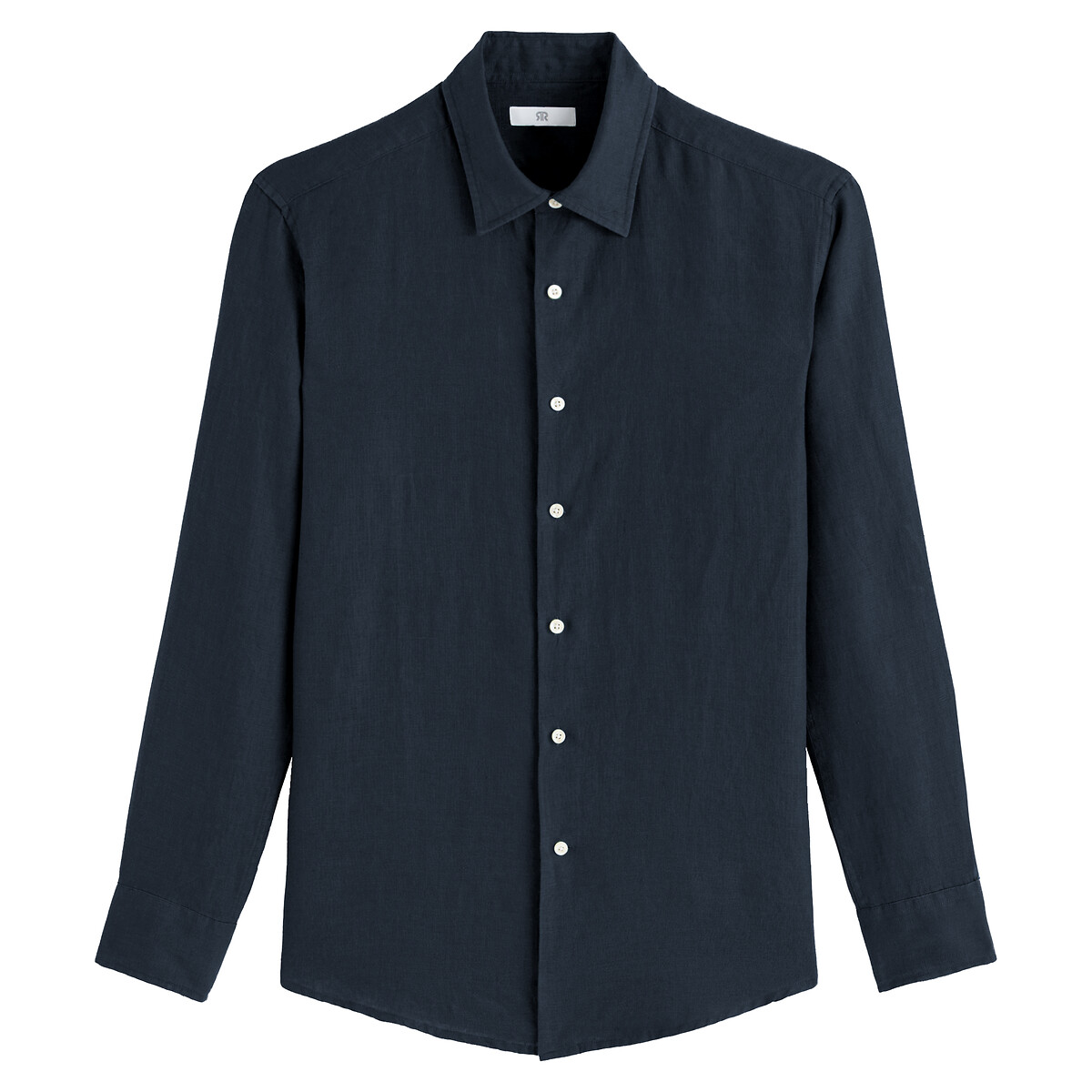 Chemise droite en lin, Signature, CARL bleu marine, LA REDOUTE COLLECTIONS