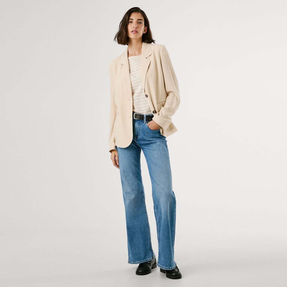 Jean Coupe Évasée, Taille Haute - Willa vintage light blue, PEPE JEANS