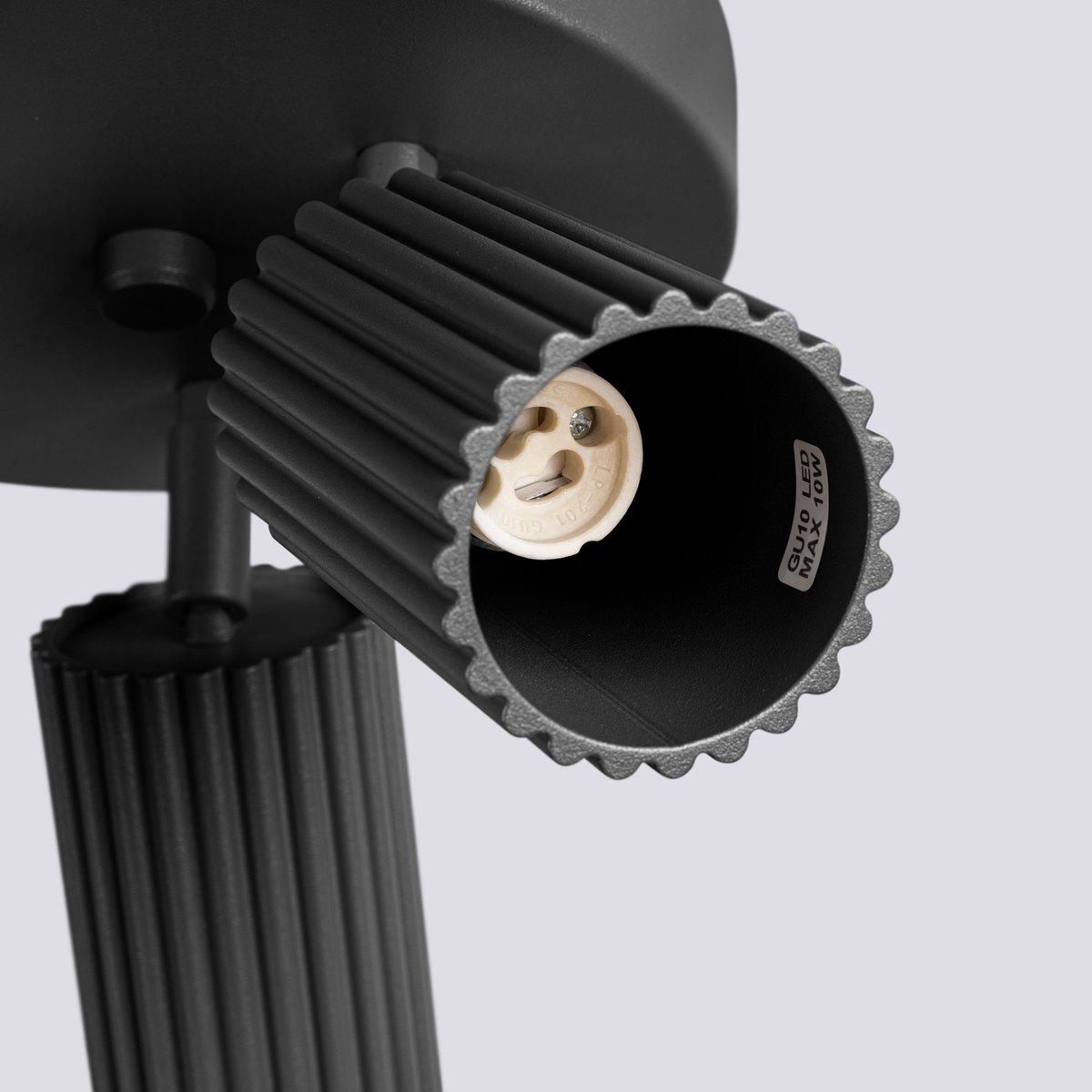 Plafonnier Aluminium Noir GU10 3 Karbon noir, EDEN