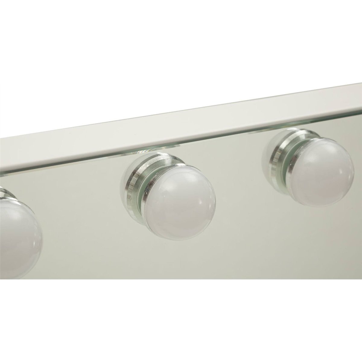 Miroir de table lumineux hollywood en fer MODERN blanc, RECOLLECTION