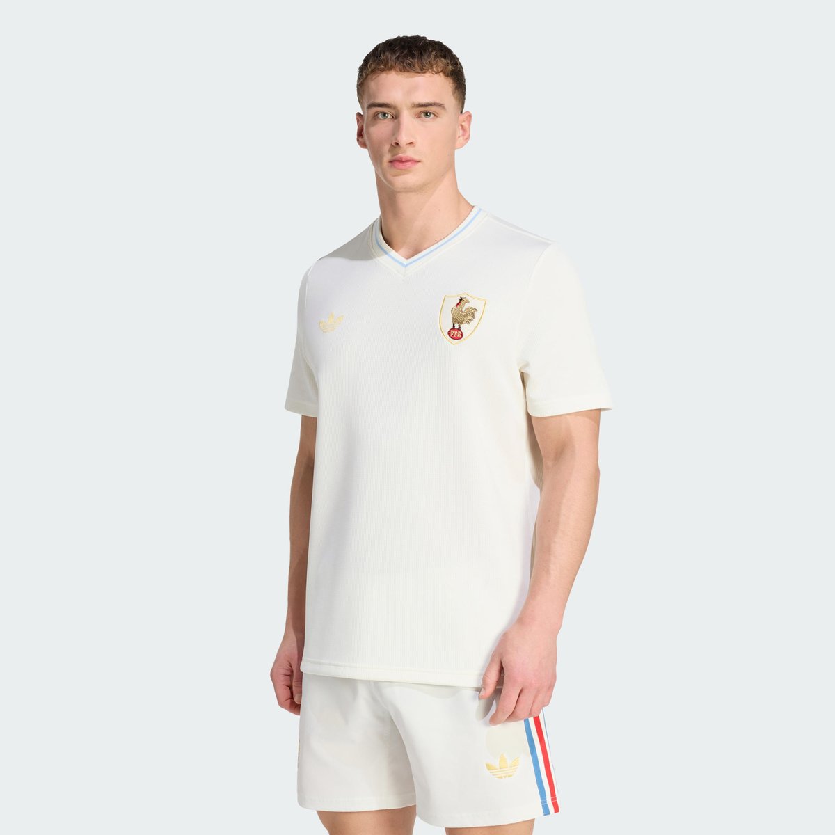 Maillot France Rugby 120 Years Crunch Prematch Maillot France Rugby 120 Years Crunch Prematch off white, adidas Performance