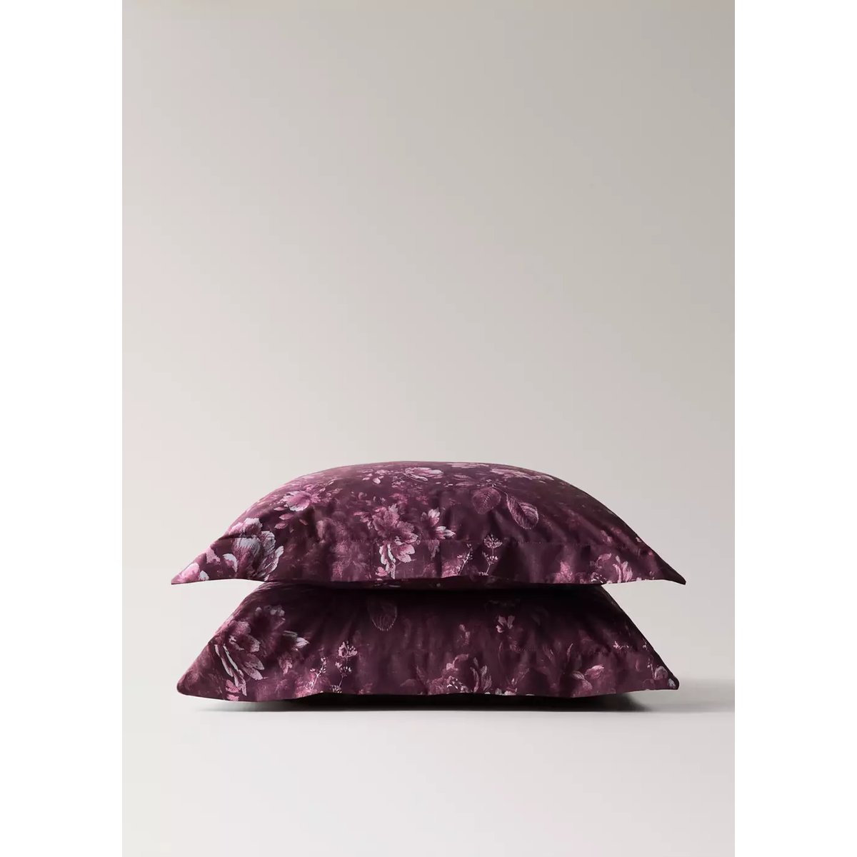 Taie d’oreiller 100 % coton à carreaux 60x60 cm lie de vin, MANGO HOME