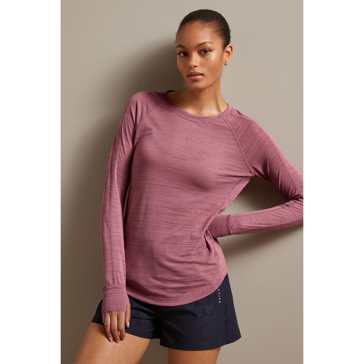 Haut à manches longues en tissu léger rose, NEXT