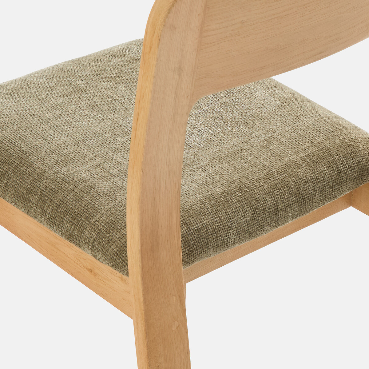 Set mit 2 gepolsterten Stühlen aus massiver Eiche Talet eiche/khaki, LA REDOUTE INTERIEURS
