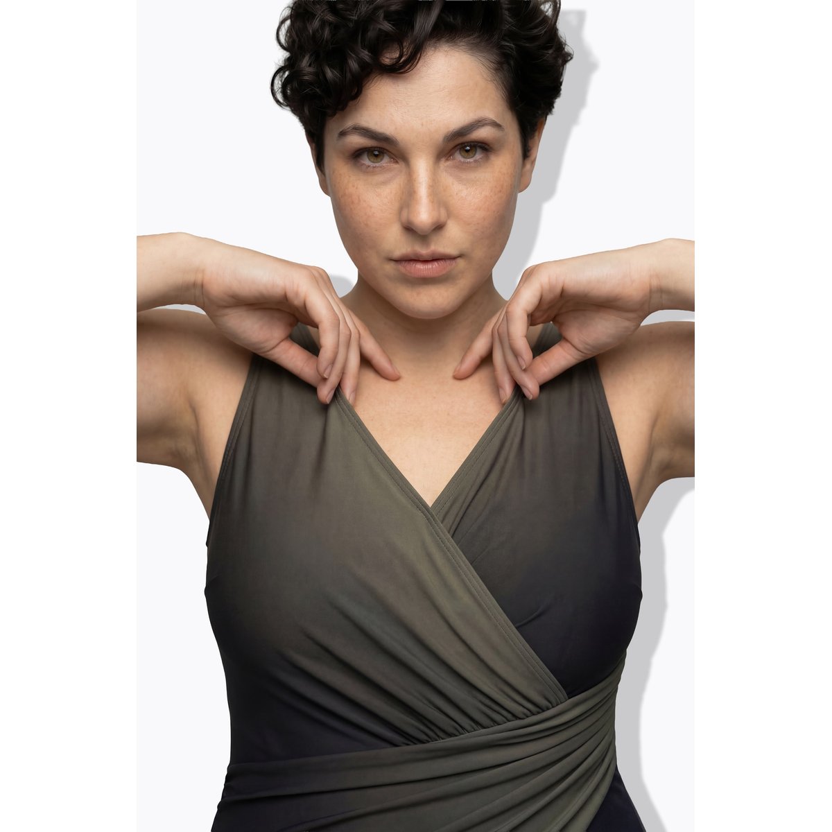 Maillot de bain à dégradé de couleurs vert loden, ULLA POPKEN