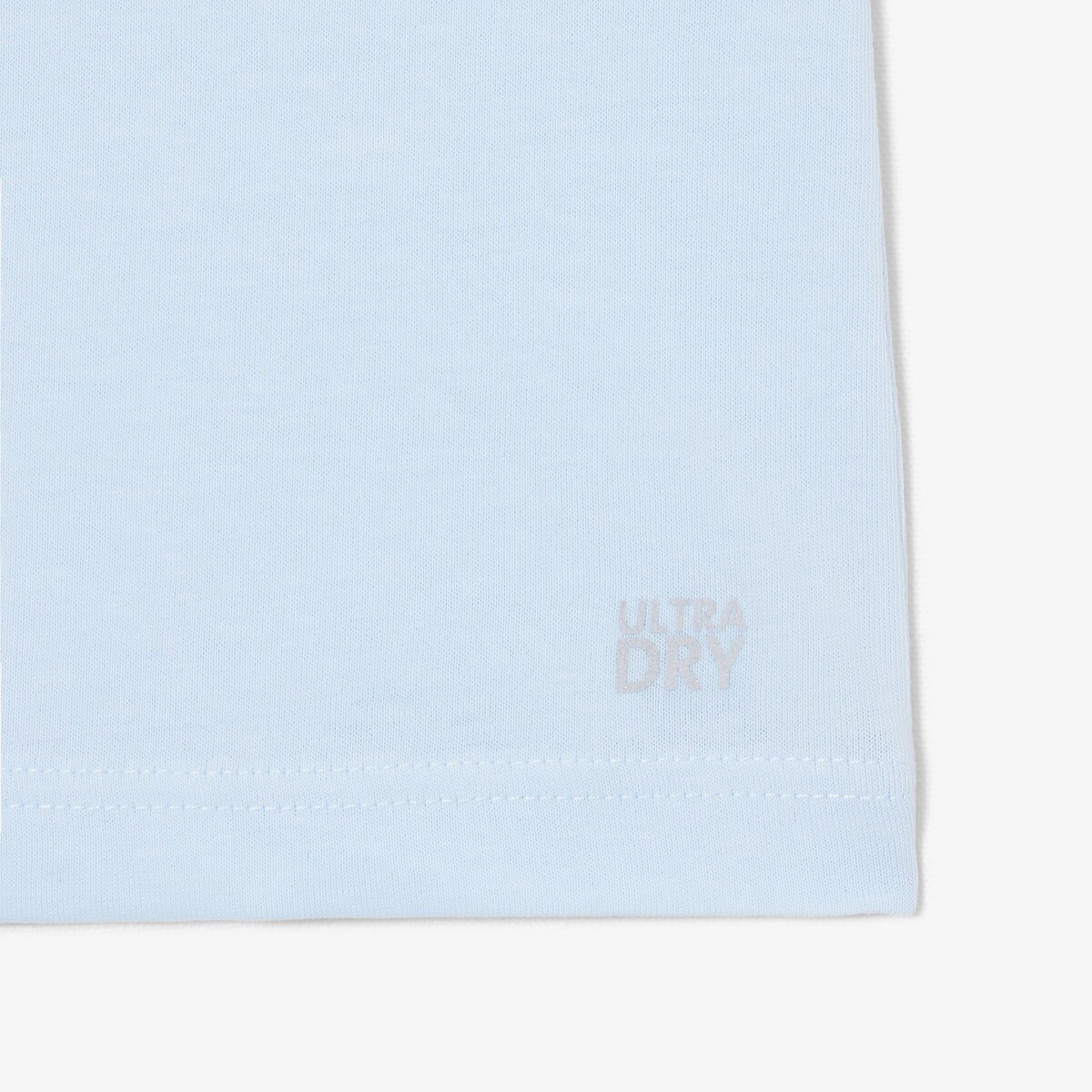 T-shirt manches courtes, col rond bleu clair, LACOSTE
