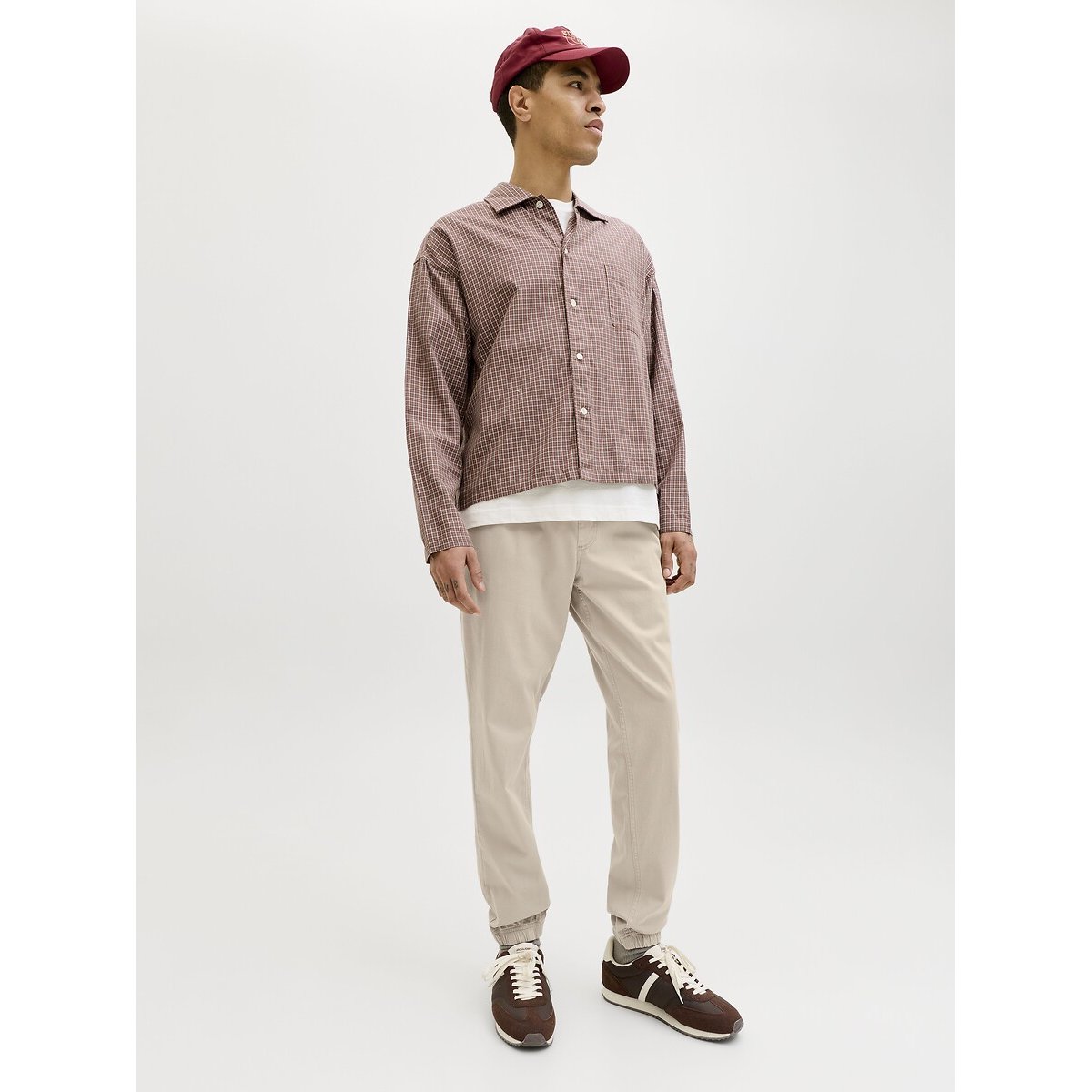 Pantalon avec cordon de serrage beige, JACK & JONES