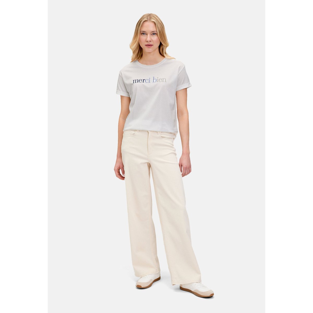 Haut casual à broderies patch cream/dark blue, BETTY & CO