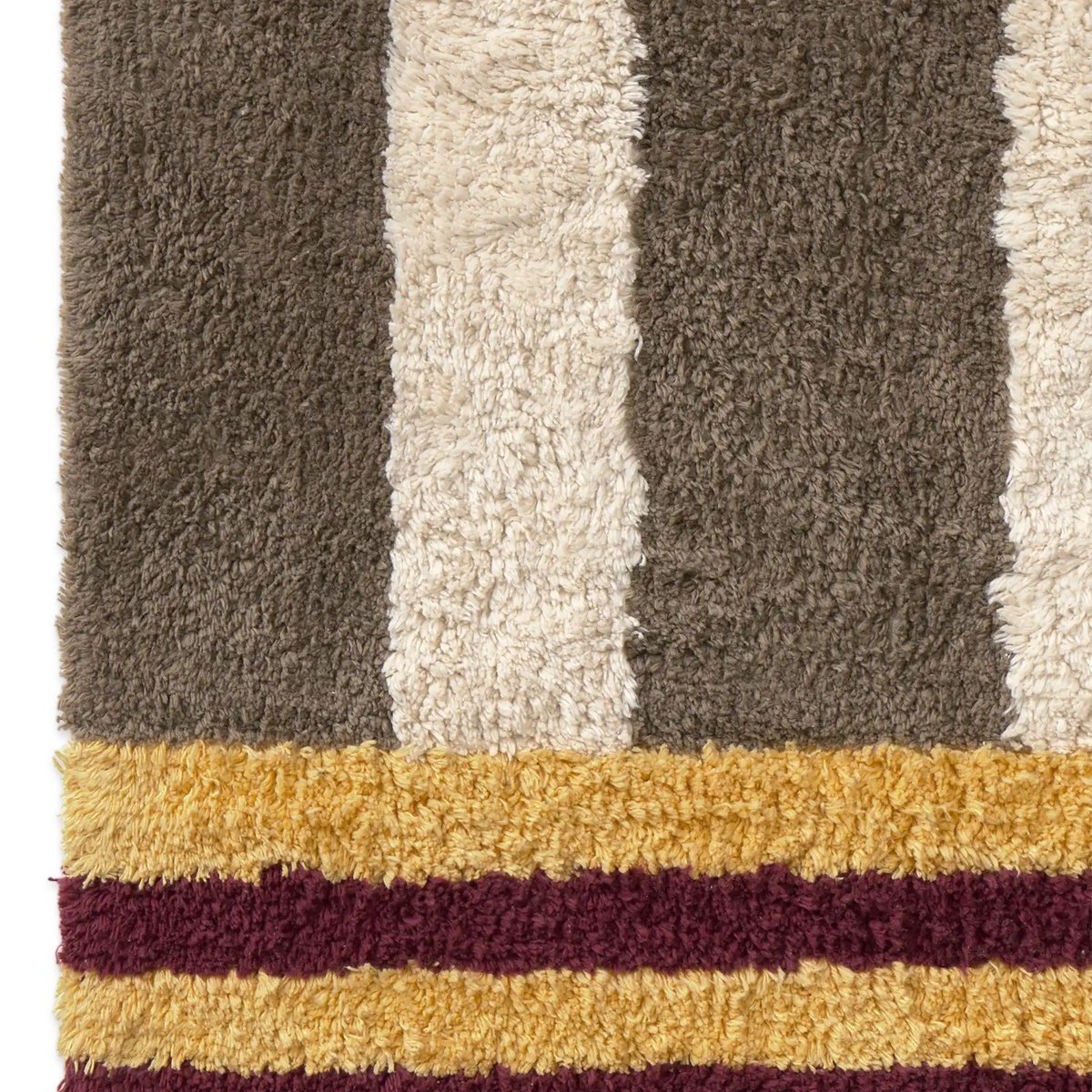 Tapis rectangulaire en coton Indigo Blue COLOR ON naturel, bleu anil, grain de café, bleu jean, marsala, brun terre, bourgogne, miel clair, LORENA CANALS