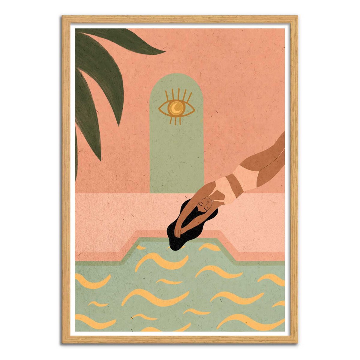 Affiche d'art - Wavy dreams - Lemon Fee vert, WALL EDITIONS