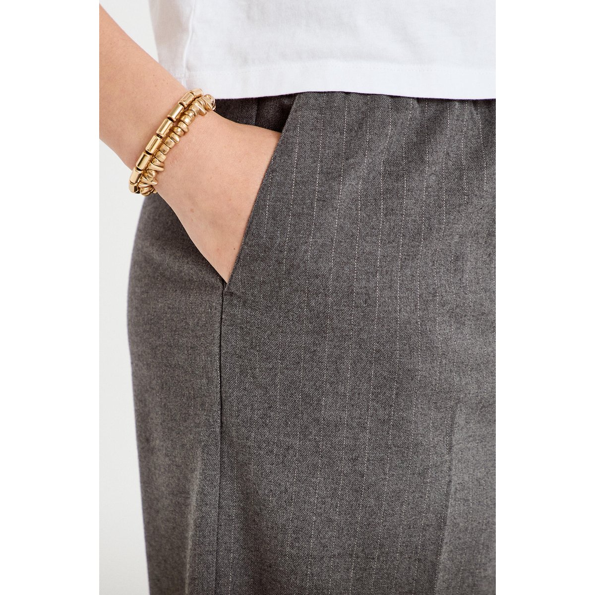 Pantalon bootcut taille standard gris, CACHE CACHE