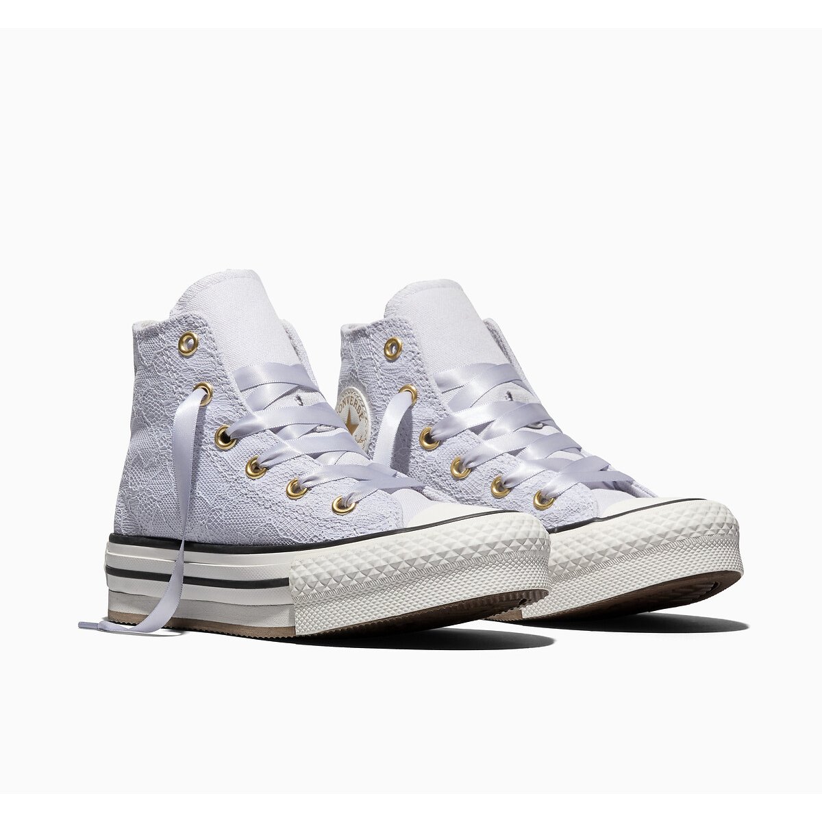 Kids Chuck Taylor All Star EVA Lift Hi Lace Trainers lavender, CONVERSE