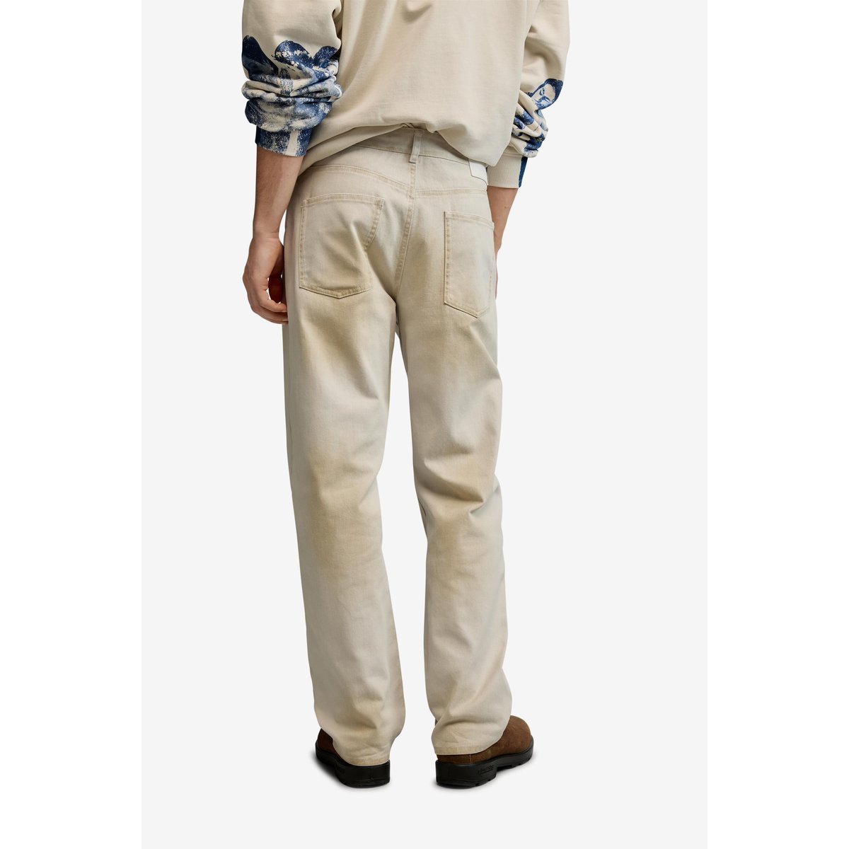 Pantalon long uni beige, DESIGUAL