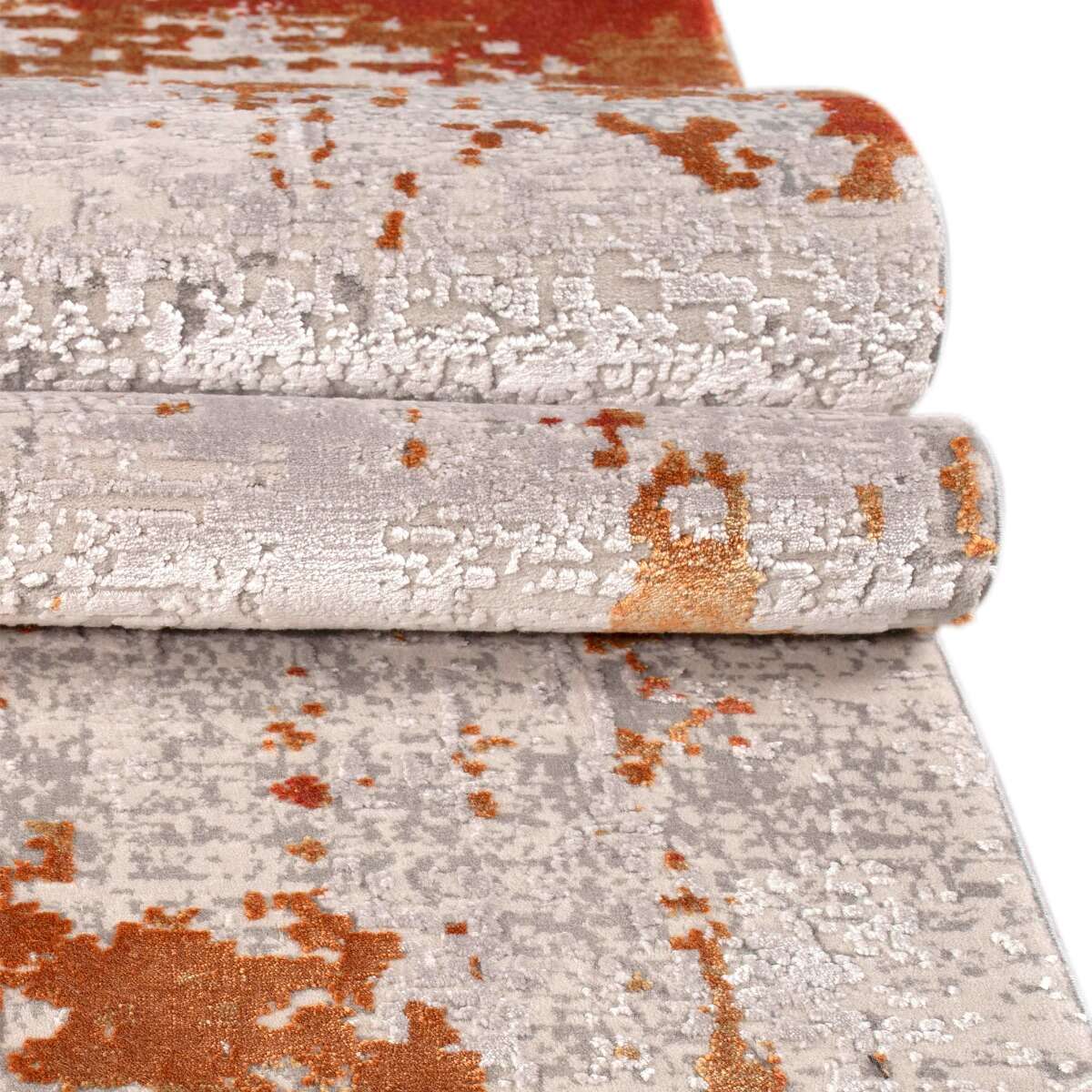 Tapis doux moderne en viscose  terra FOG gris, terra, beige, THE DECO FACTORY