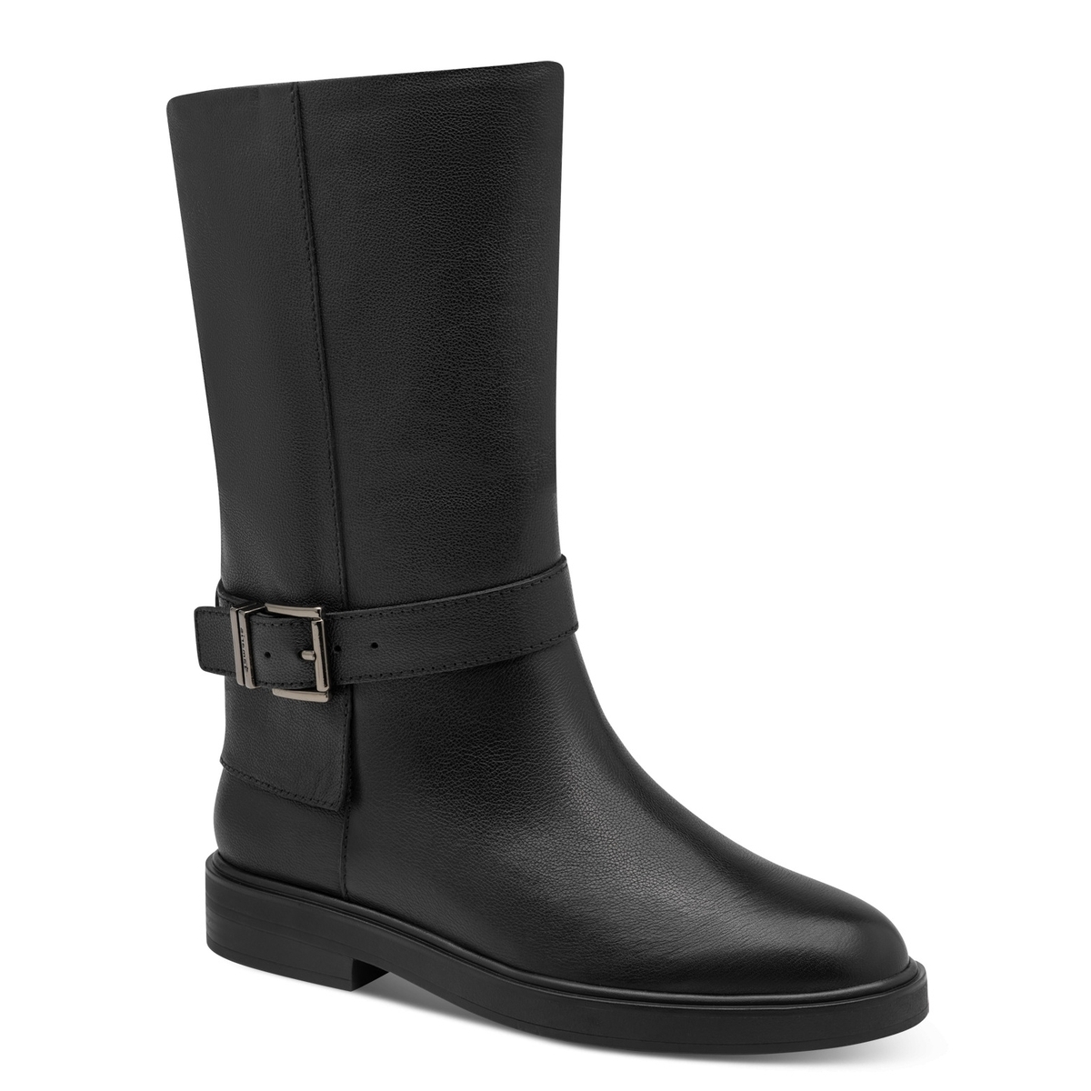 Bottine en cuir noir, TAMARIS