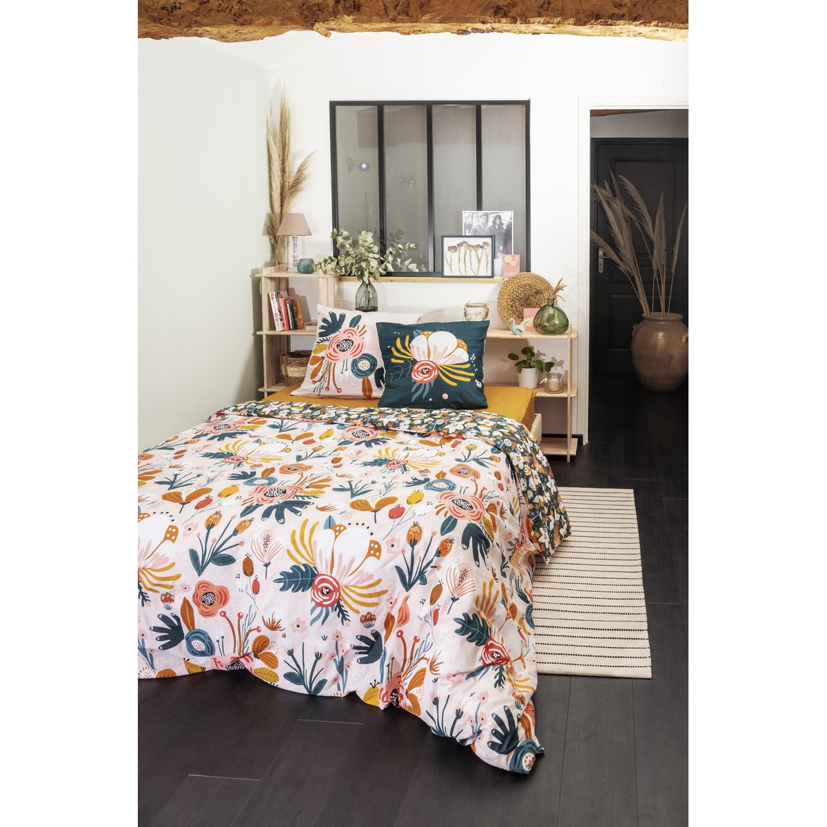 Parure Housse de couette Collection Ballade Champêtre multicolore, EDEN