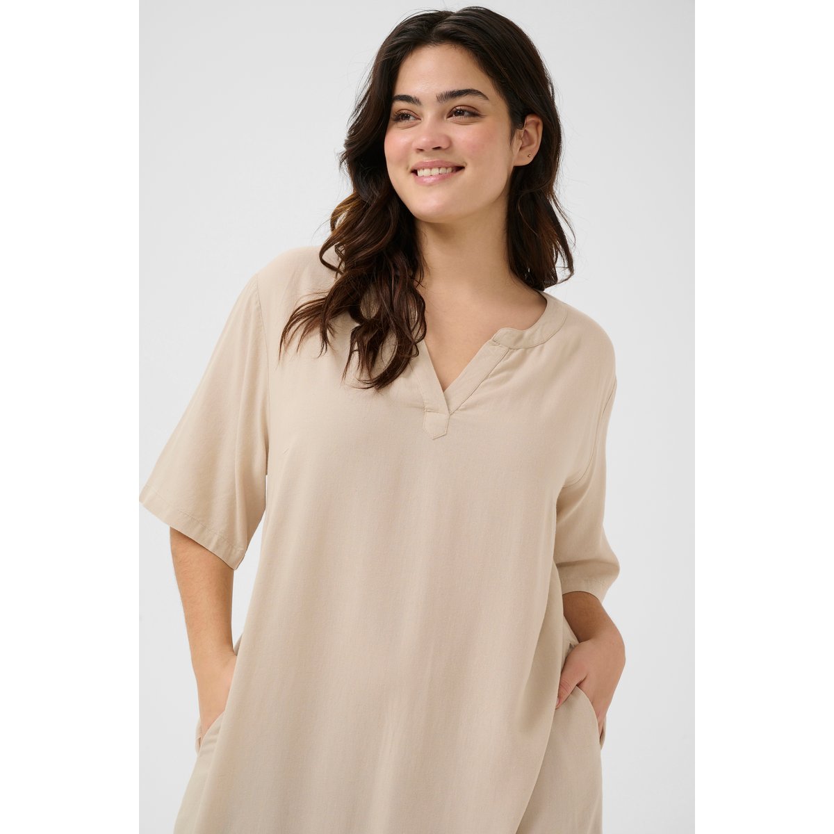 Robe gris feather gray, KAFFE CURVE