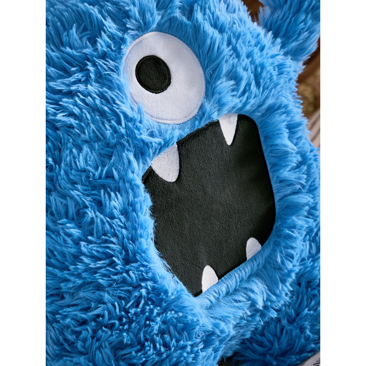 Coussin pelucheux monstres & cie bleu, NEXT