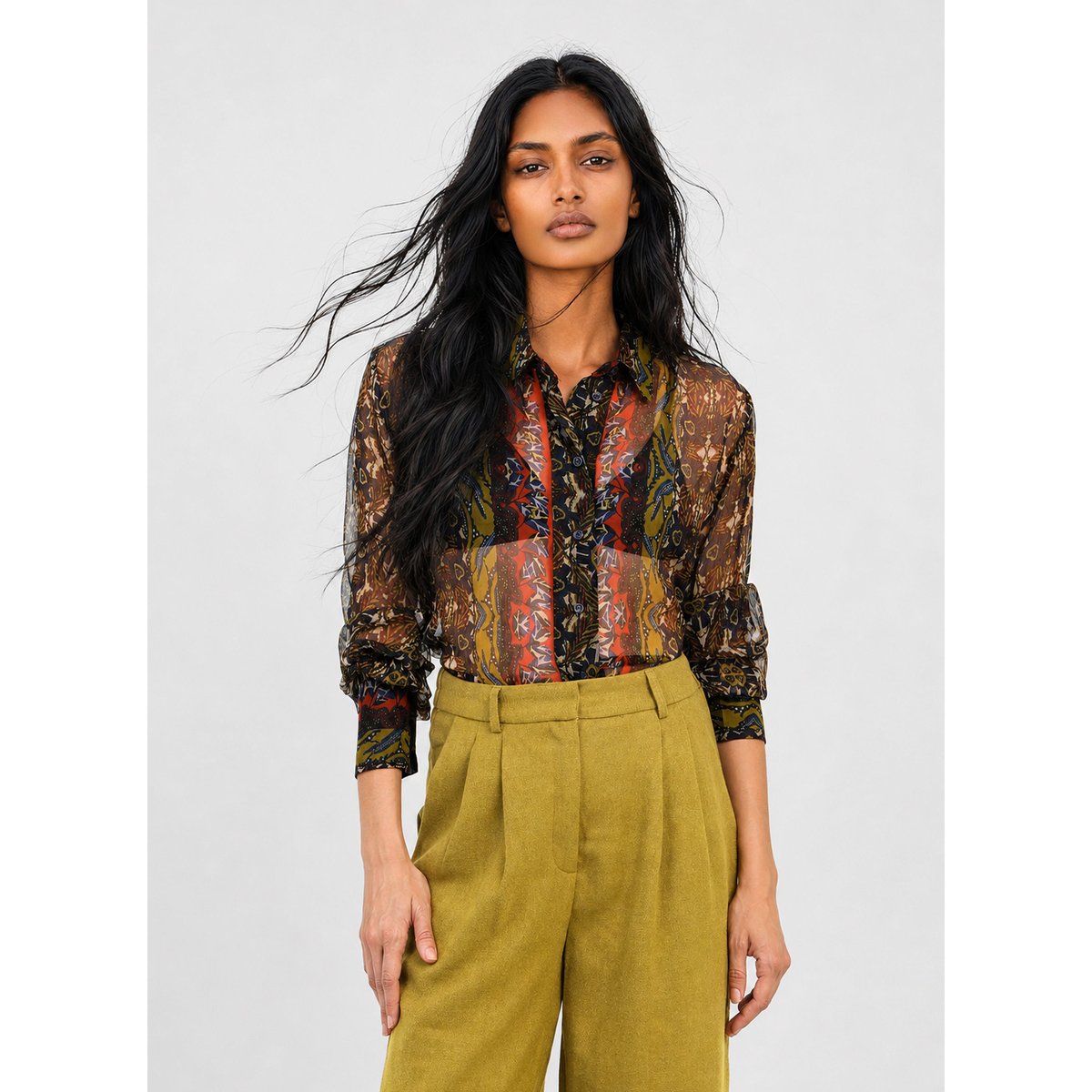 Chemise SARILA feria olive, AN'GE