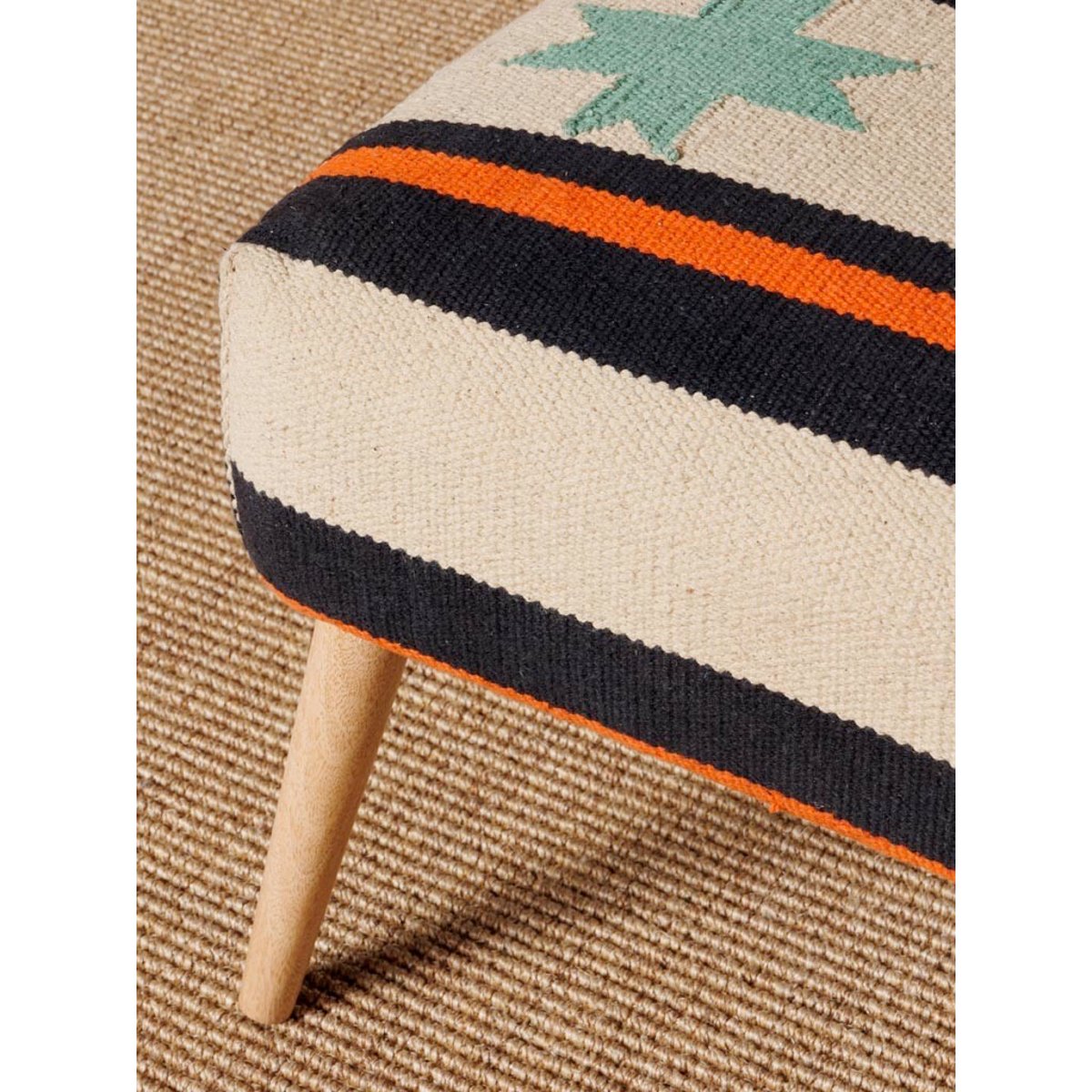 Fauteuil en tissu multicolore CRUZ beige, CHEHOMA