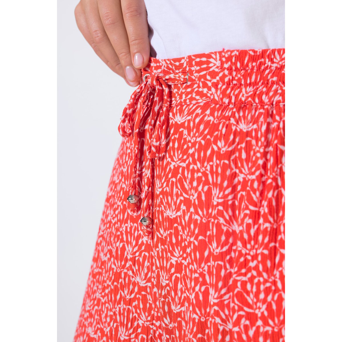 Pantalon Rose en crêpe corail, ULLA POPKEN