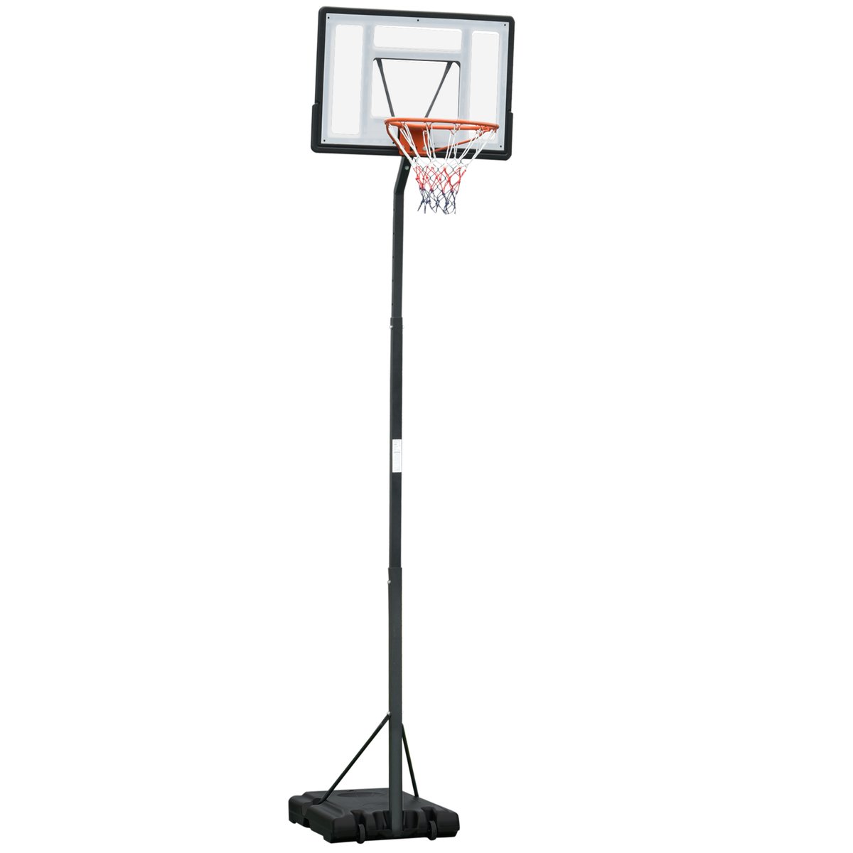 Support pour panier de basket Acier noir, HOMCOM