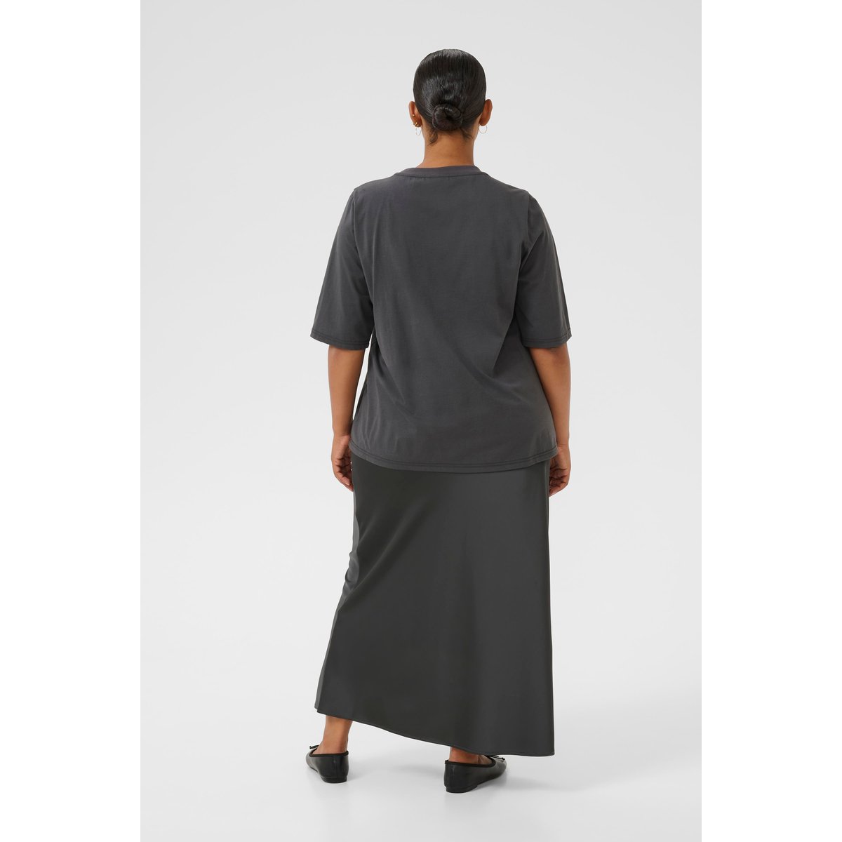 T-shirt à manches courtes noir black oyster, KAFFE CURVE
