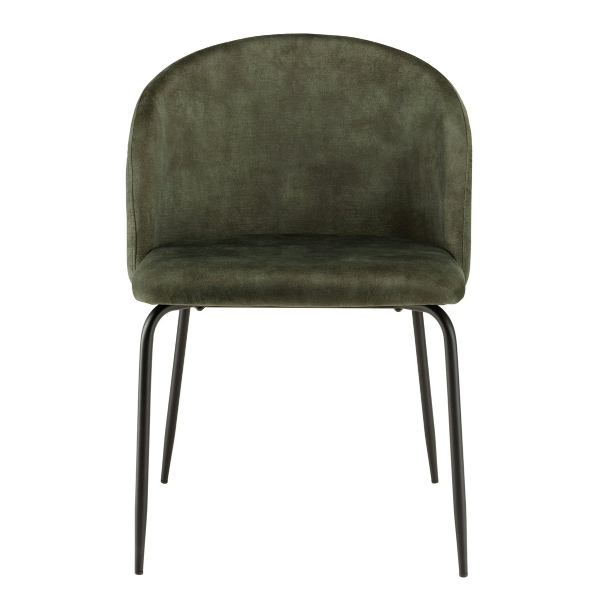 Chaise de salle à manger velours vert dossier rond (lot de 2) TIM vert, PIER IMPORT