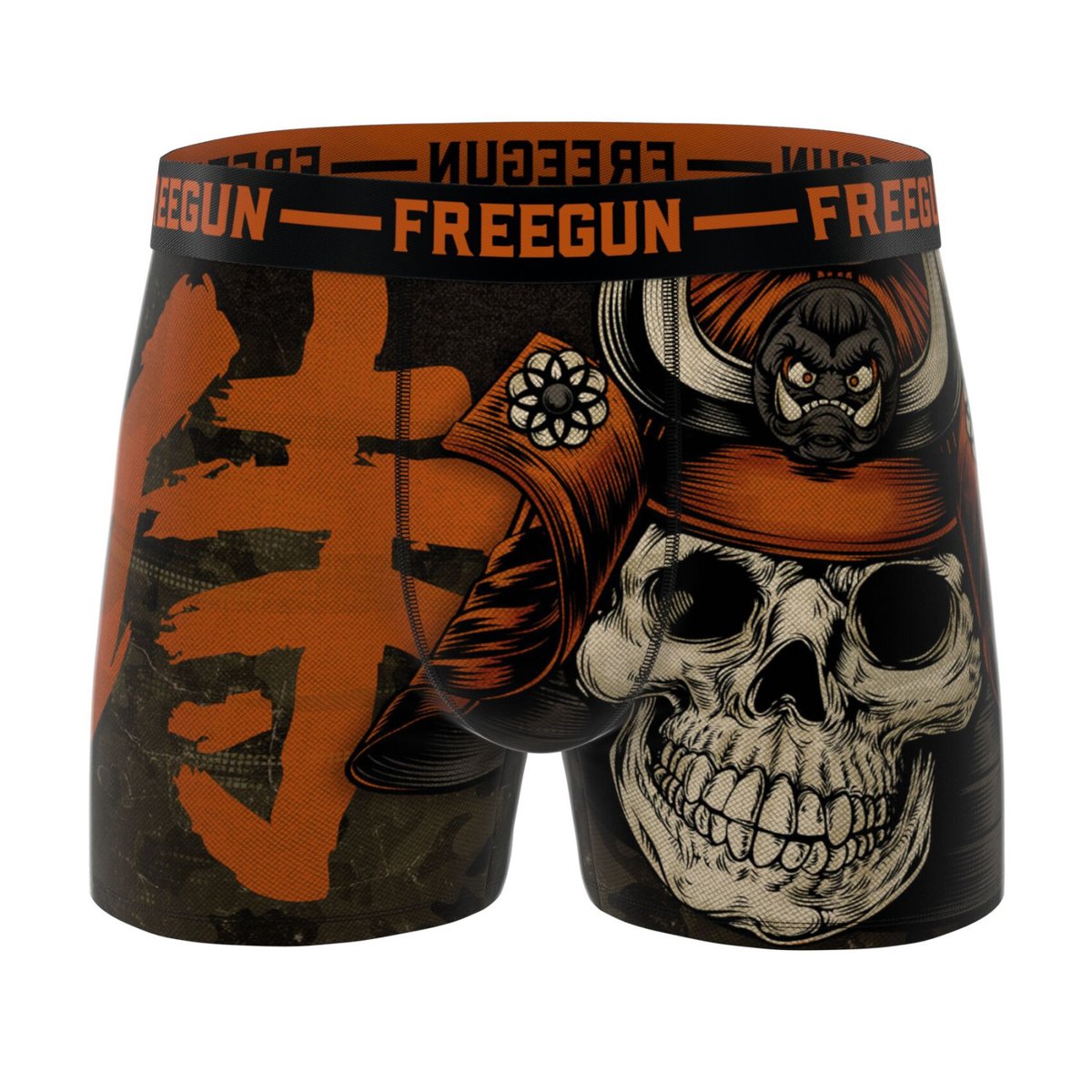 Lot De 3 Boxers Microfibre vert/noir/jaune/doré/marron/rouge/gris, FREEGUN