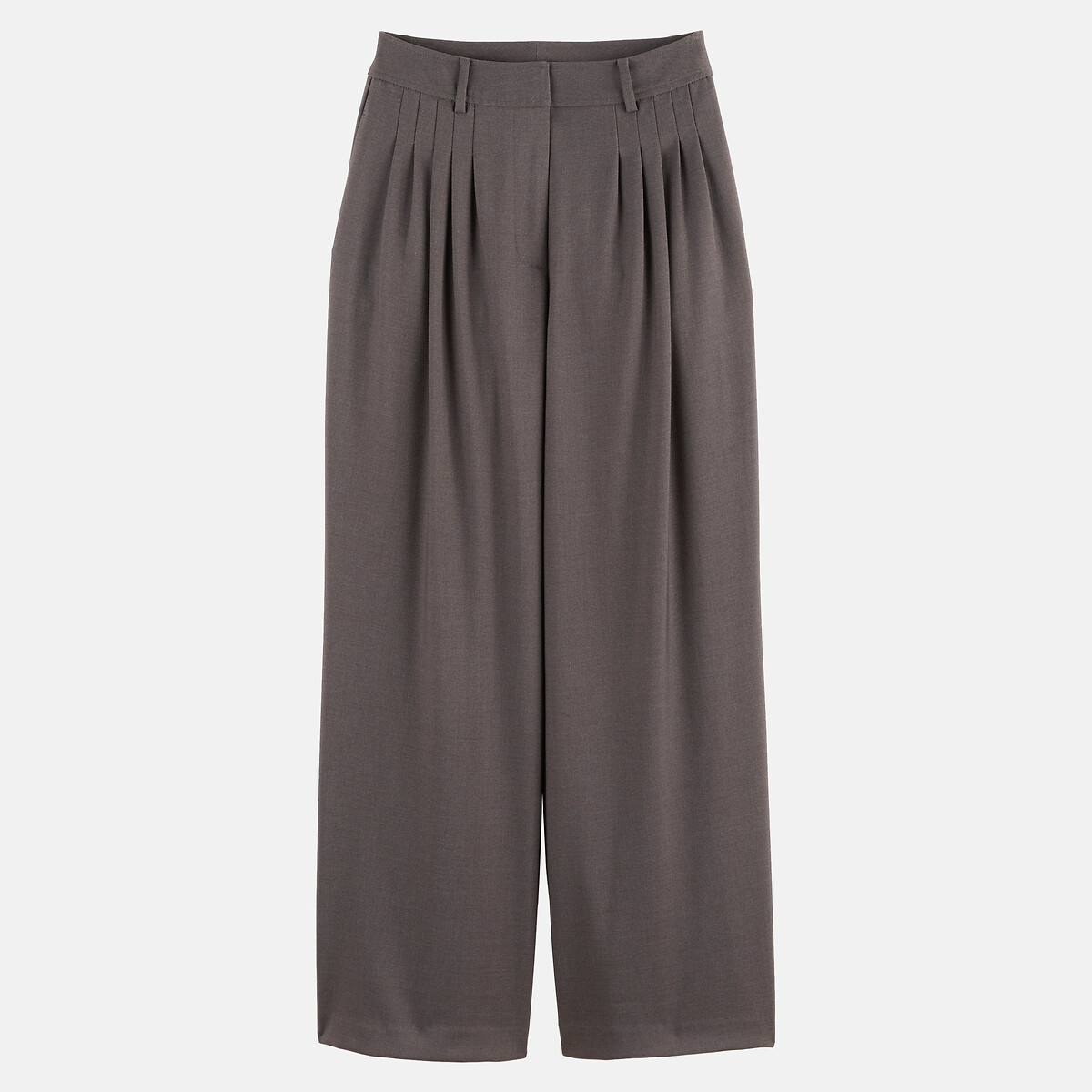 Pantalon large à pinces gris chiné, LA REDOUTE COLLECTIONS